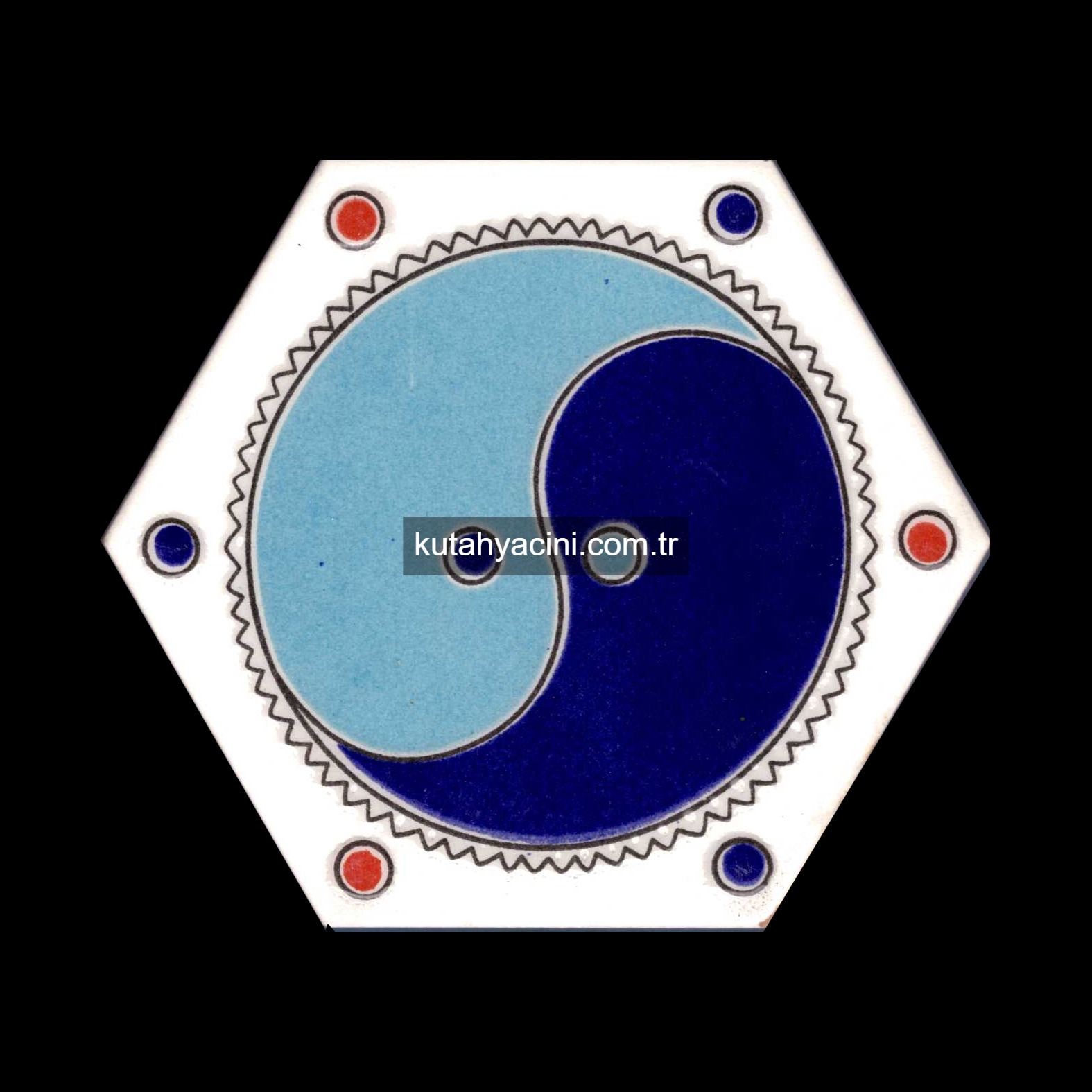 16 cm Altıgen Çini Karolar  A-3